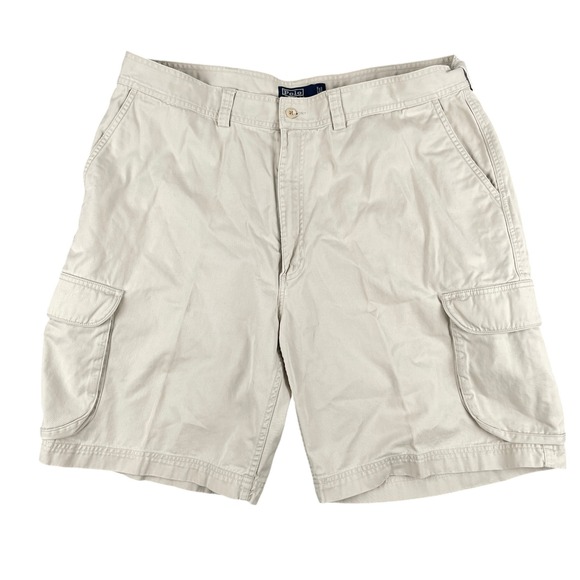 Polo by Ralph Lauren Cargo Shorts Mens 40 Khaki Classic Relaxed‎ Utility Outdoor - Picture 1 of 13
